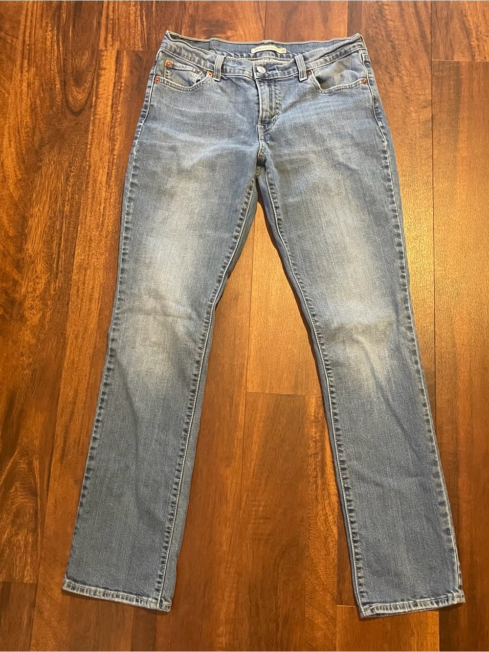 Levi's 414 Relaxed Straight Blue Denim Jeans